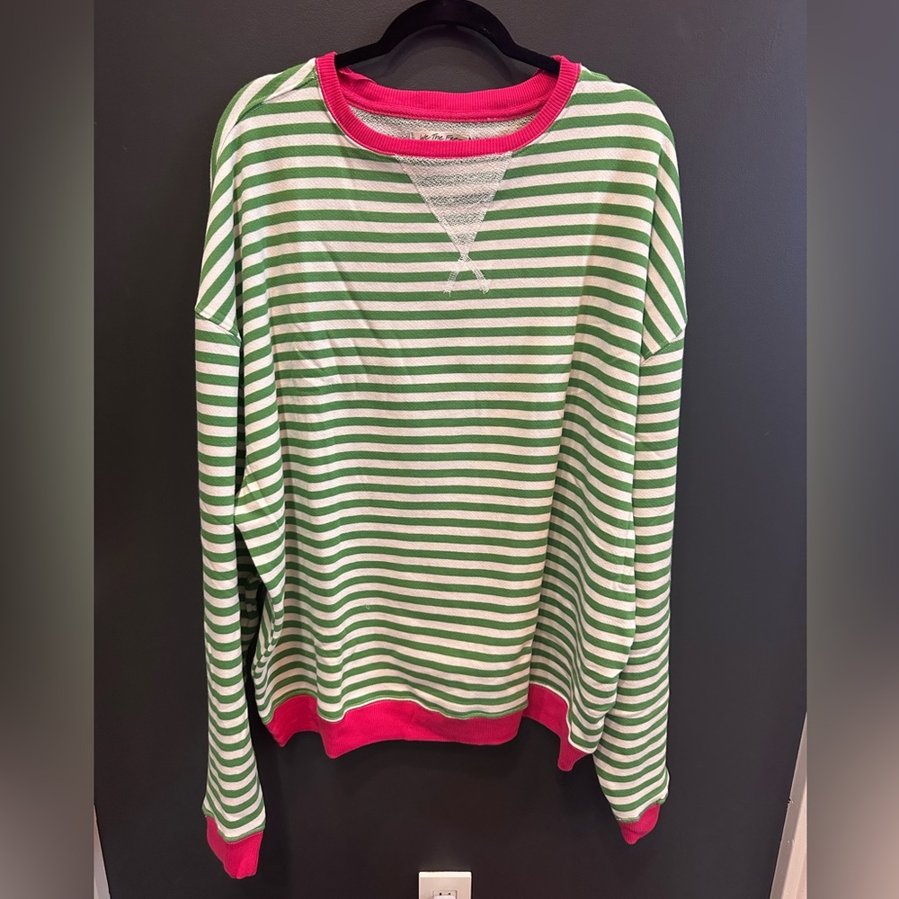 Free People | Striped Crew Neck‎ Sweater | SOLD OUT COLOR | Large | NWT